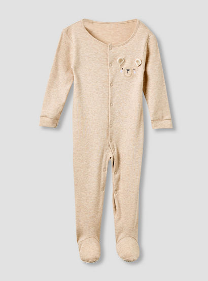 Juniors Crew Neck Sleepsuit with Bear Print - Cotton - Long Sleeves - Set of 3-promo_babyshop_Buy2for115_UAE130126-image-2