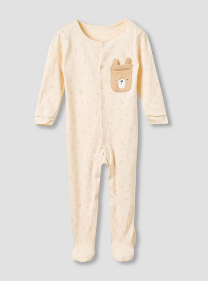 Juniors Crew Neck Sleepsuit with Bear Print - Cotton - Long Sleeves - Set of 3-promo_babyshop_Buy2for115_UAE130126-image-3