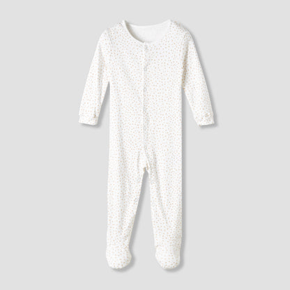 Juniors Round Neck Sleepsuit with Snap Button Closure - Cotton - Long Sleeves - Set of 3