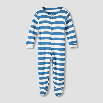 Juniors Round Neck Sleepsuit with Snap Button Closure - Cotton - Long Sleeves