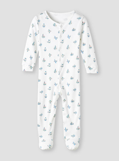 Juniors Round Neck Sleepsuit with Snap Button Closure - Cotton - Long Sleeves-promo_babyshop_Buy2for115_UAE130126-image-4
