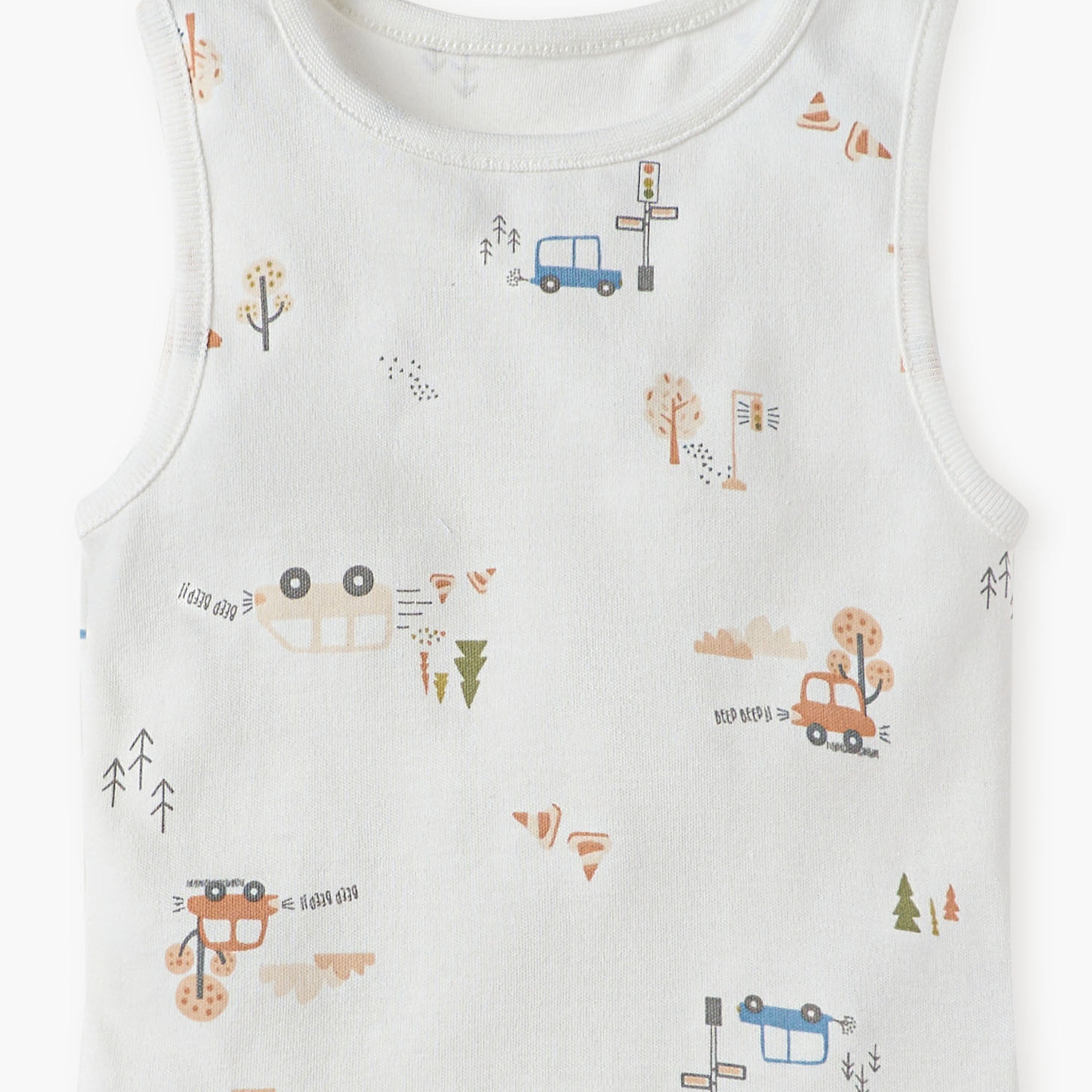 Juniors Printed Sleeveless Bodysuit - Set of 5