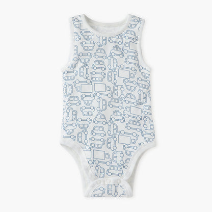 Juniors Printed Sleeveless Bodysuit - Set of 5