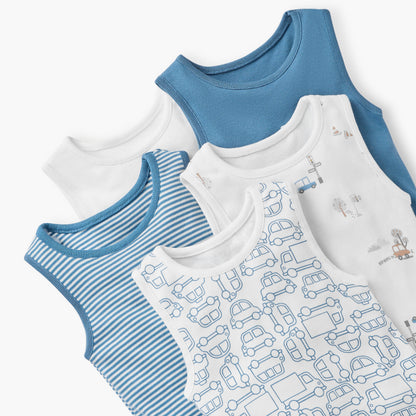 Juniors Printed Sleeveless Bodysuit - Set of 5