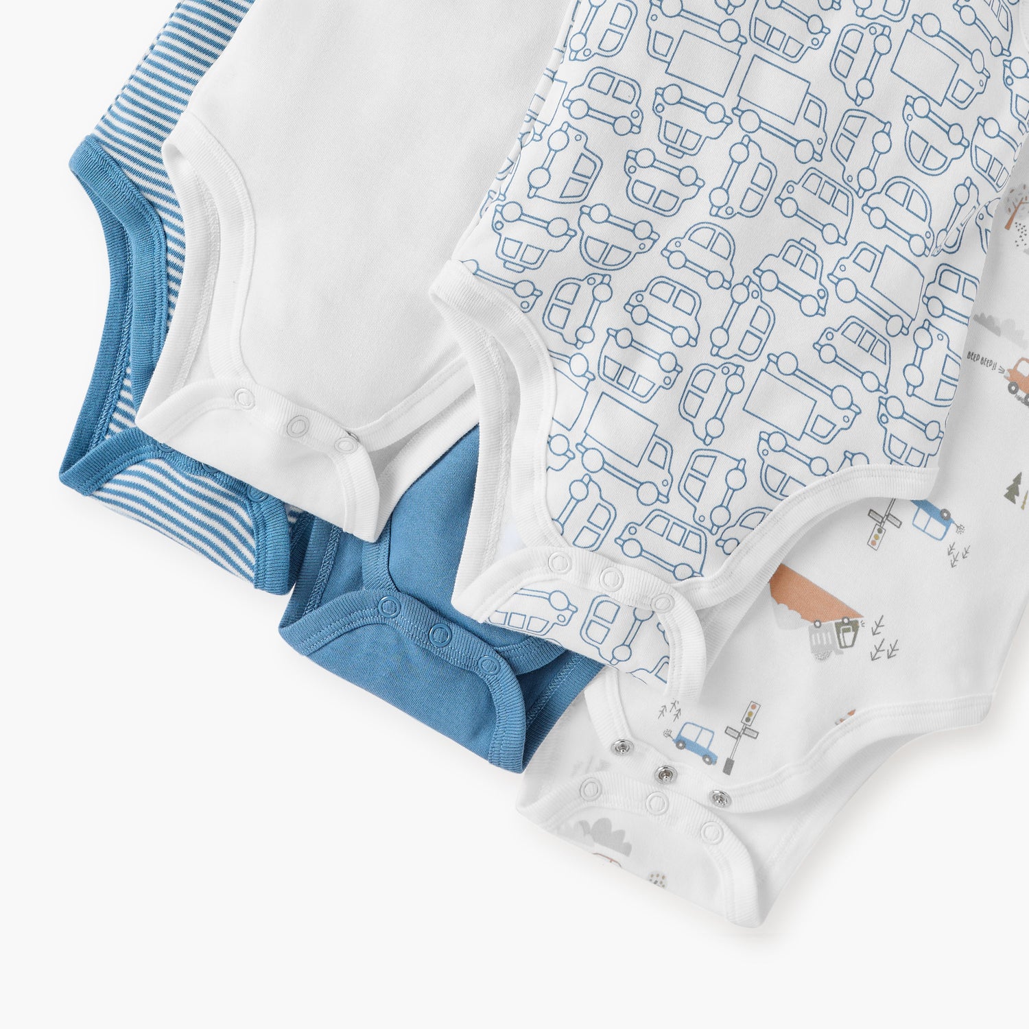 Juniors Printed Sleeveless Bodysuit - Set of 5