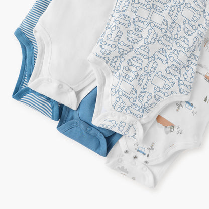 Juniors Printed Sleeveless Bodysuit - Set of 5