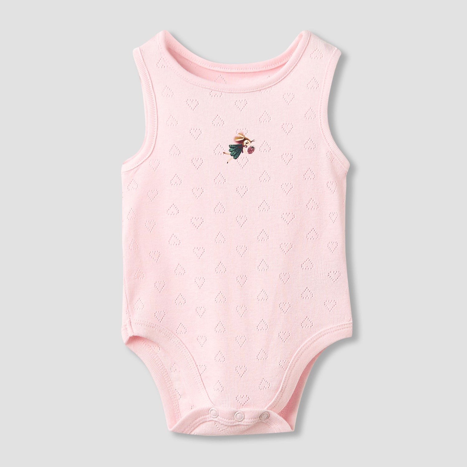 Set of 5, Juniors Cotton Crew Neck Sleeveless Bodysuit with Print