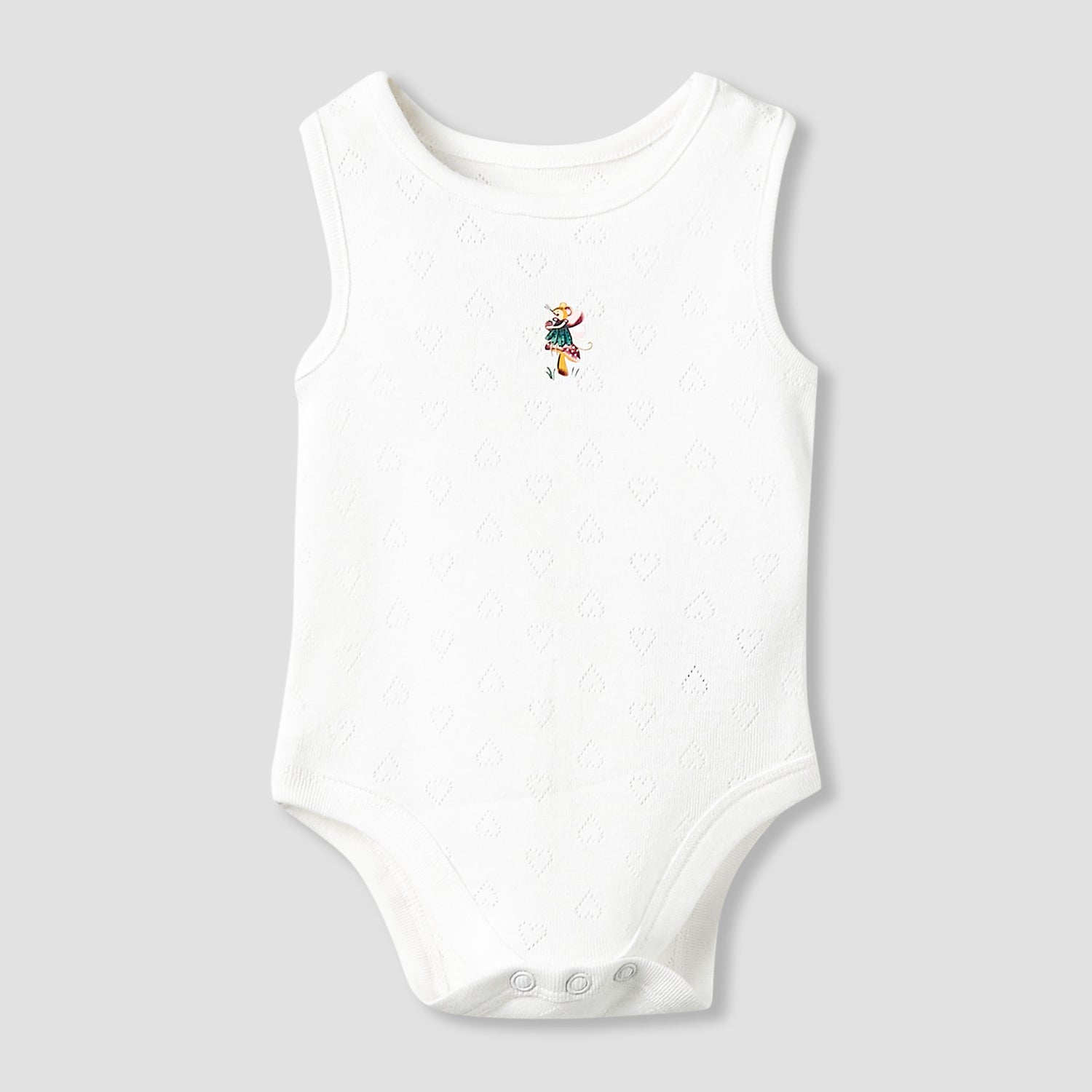 Set of 5, Juniors Cotton Crew Neck Sleeveless Bodysuit with Print