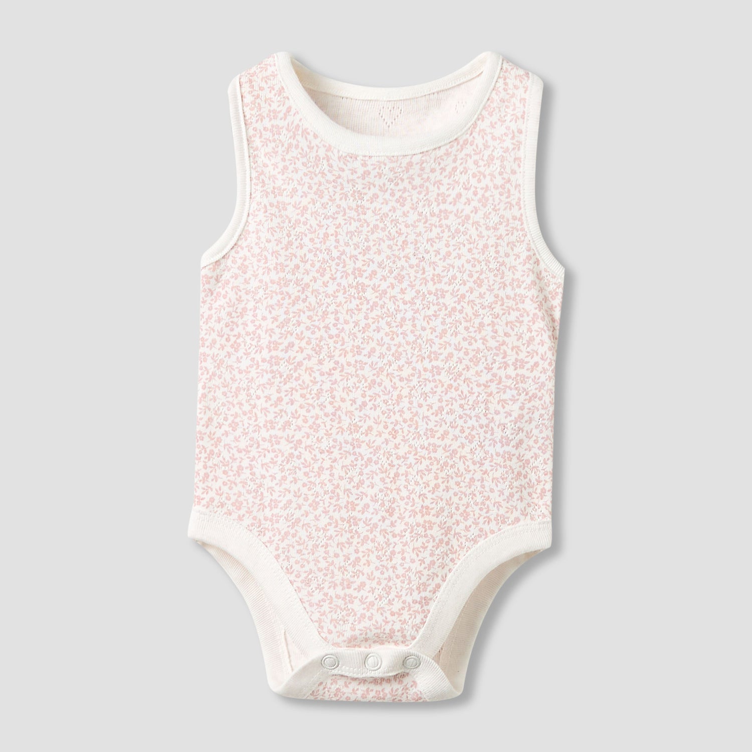 Set of 5, Juniors Cotton Crew Neck Sleeveless Bodysuit with Print