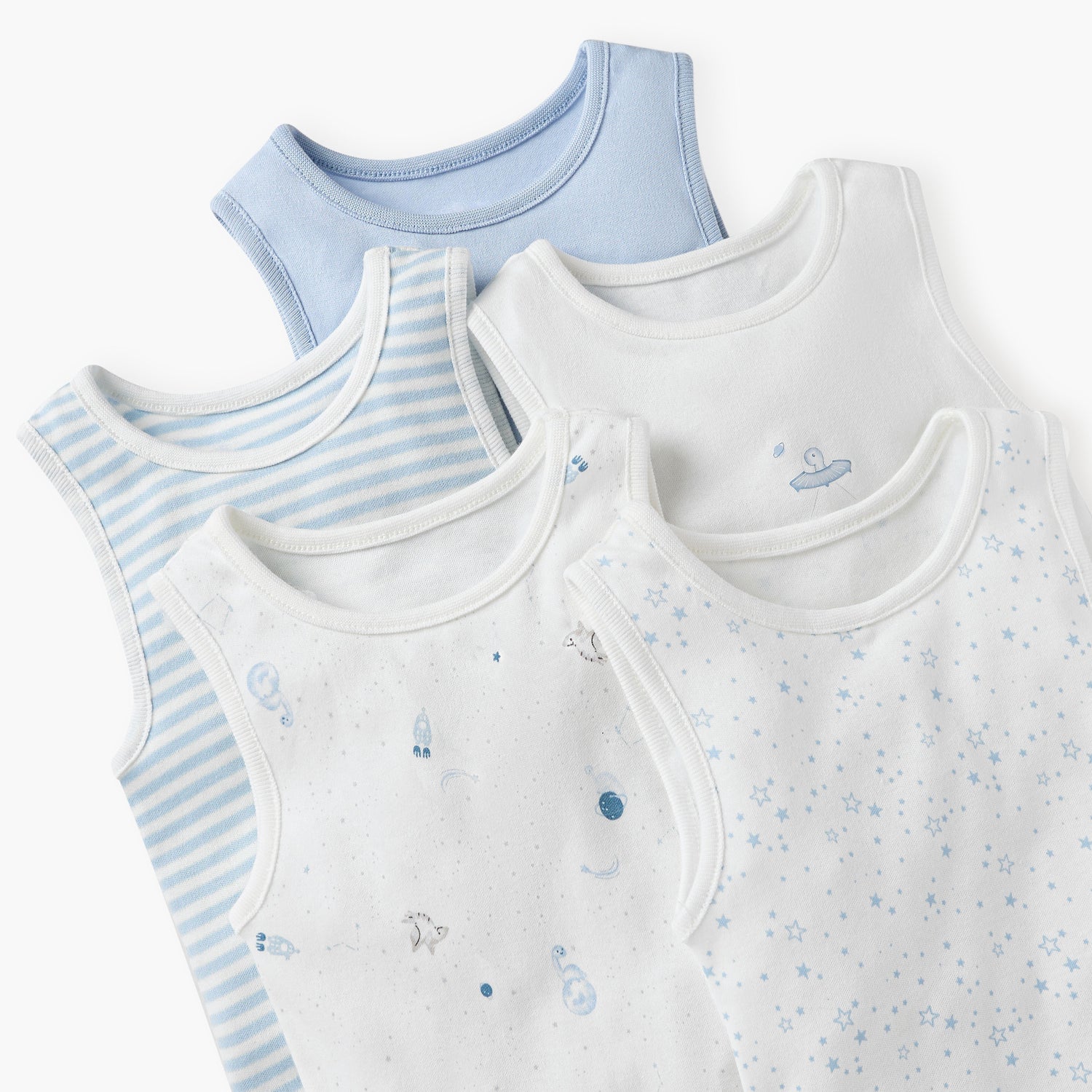 Juniors Printed Sleeveless Bodysuit - Set of 5