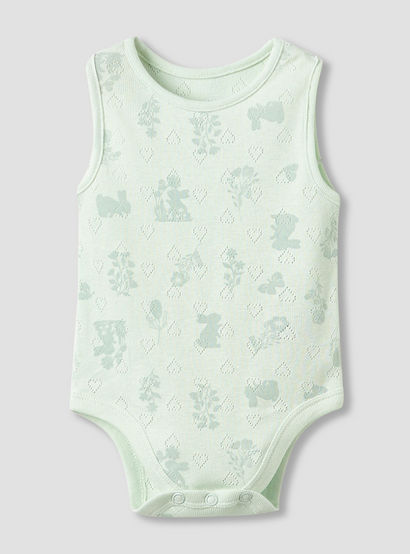 Set of 5, Juniors Cotton Crew Neck Sleeveless Bodysuit with Floral Print-promo_babyshop_Buy2for115_UAE130126-image-4