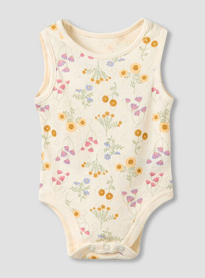 Set of 5, Juniors Cotton Crew Neck Sleeveless Bodysuit with Floral Print-promo_babyshop_Buy2for115_UAE130126-image-6