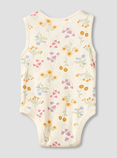 Set of 5, Juniors Cotton Crew Neck Sleeveless Bodysuit with Floral Print-promo_babyshop_Buy2for115_UAE130126-image-7