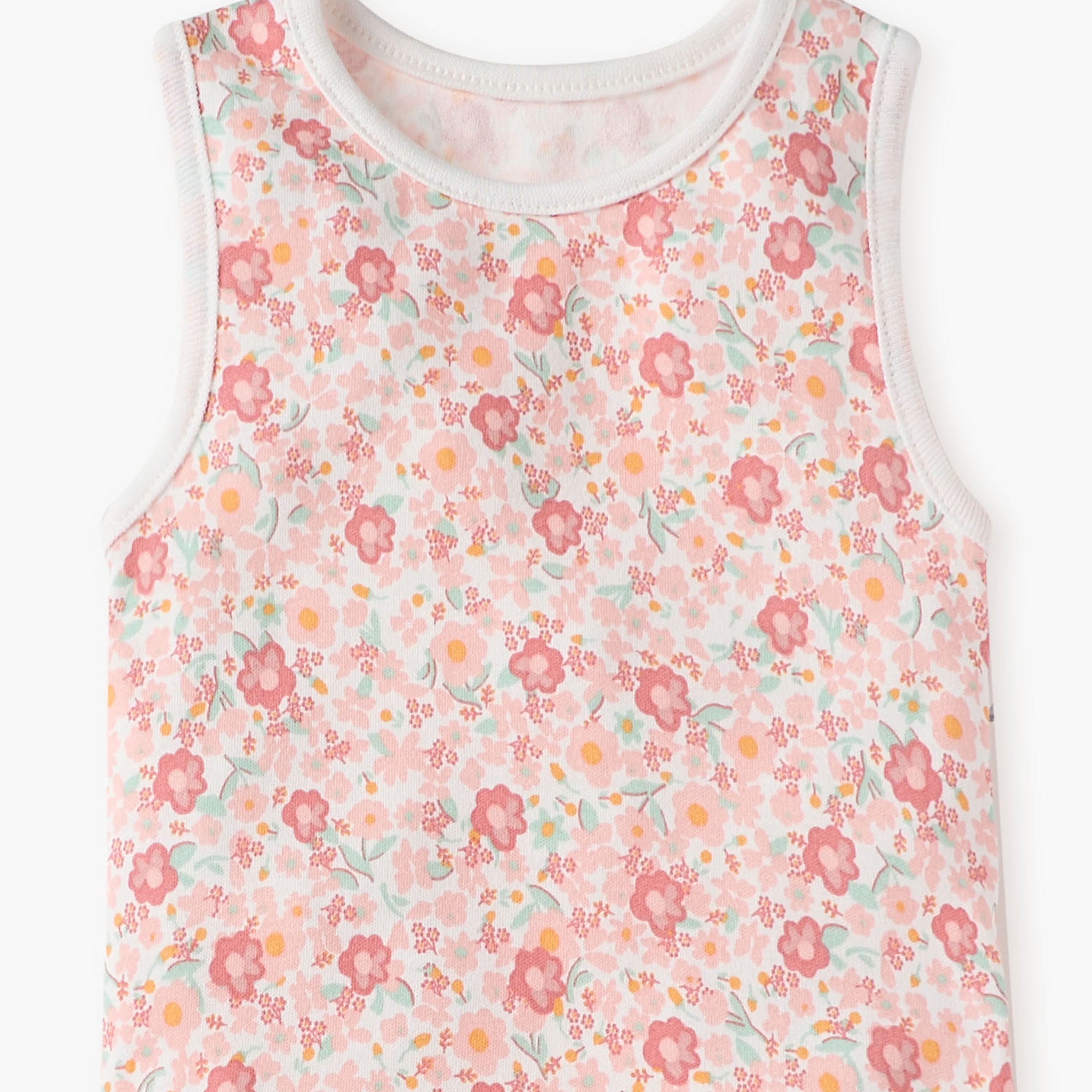 Juniors Floral Print Sleeveless Bodysuit - Set of 5