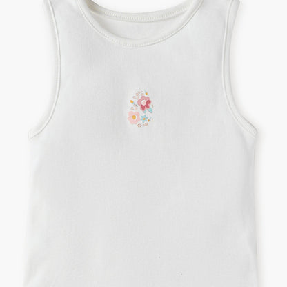 Juniors Floral Print Sleeveless Bodysuit - Set of 5