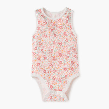 Juniors Floral Print Sleeveless Bodysuit - Set of 5