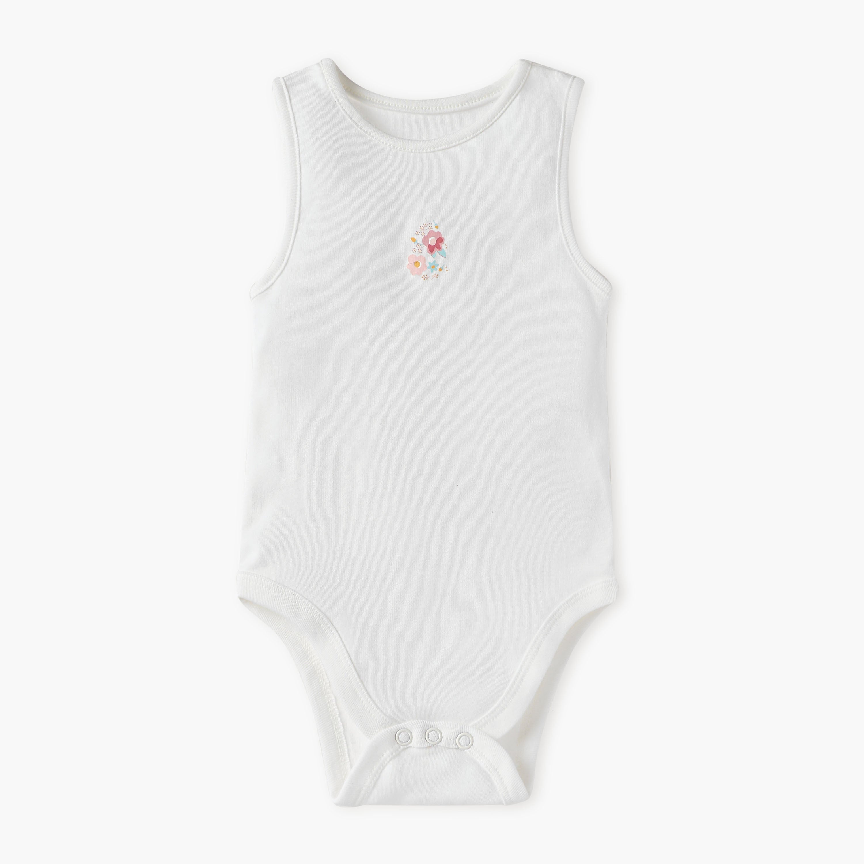 Juniors Floral Print Sleeveless Bodysuit - Set of 5