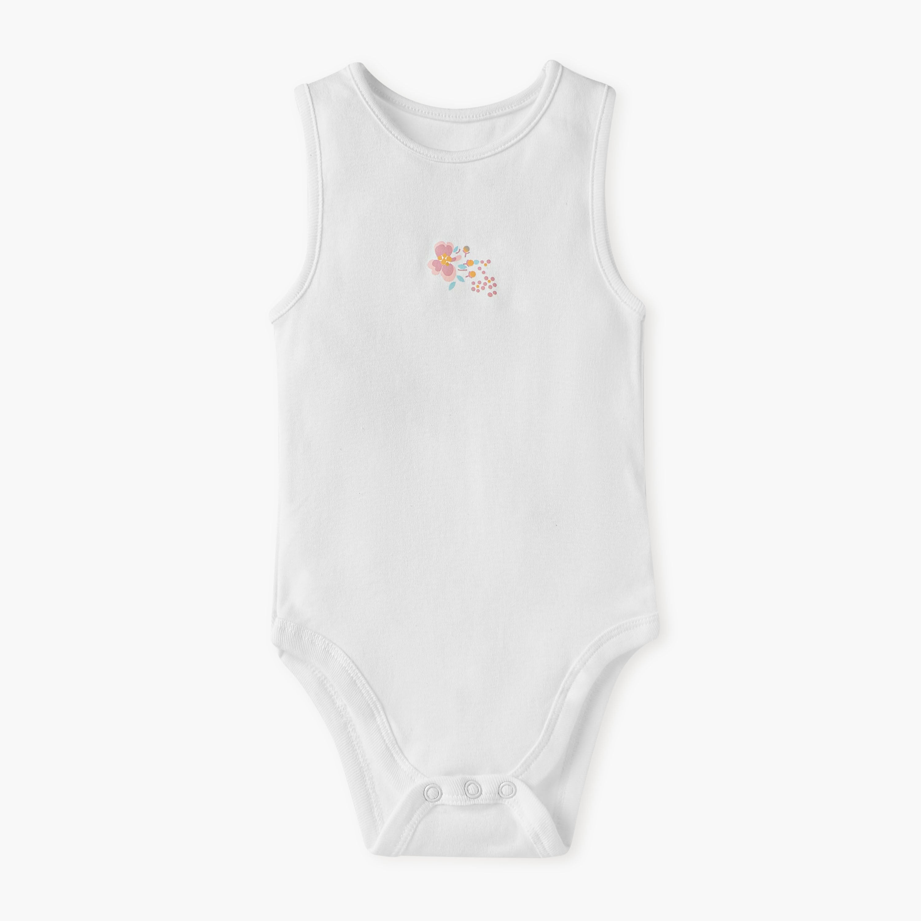 Juniors Floral Print Sleeveless Bodysuit - Set of 5