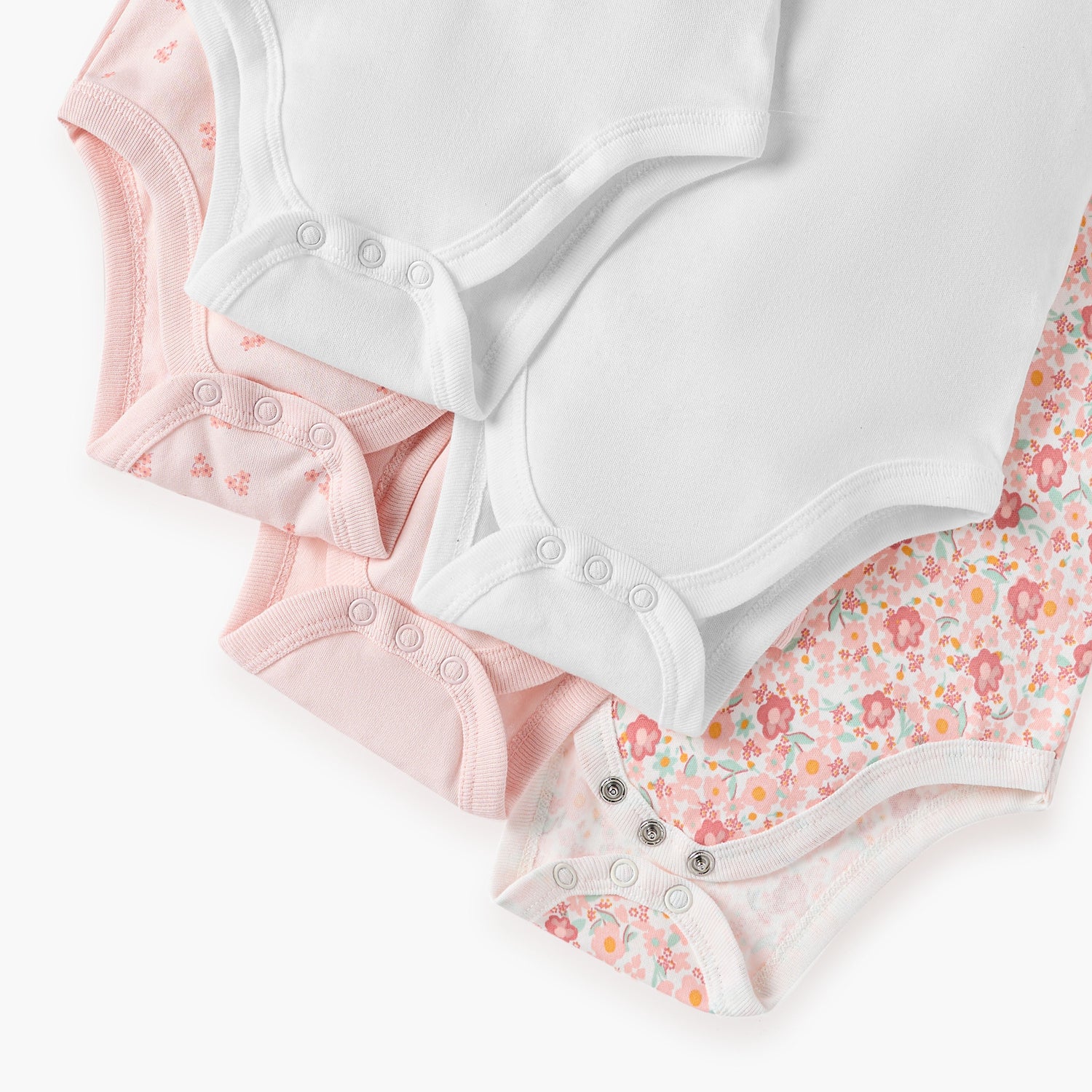 Juniors Floral Print Sleeveless Bodysuit - Set of 5
