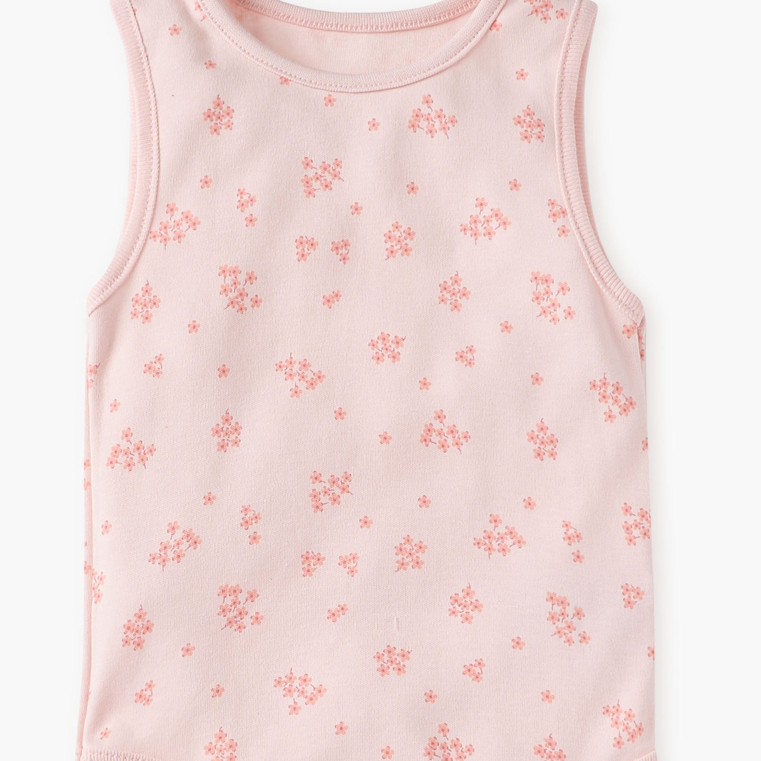 Juniors Floral Print Sleeveless Bodysuit - Set of 5
