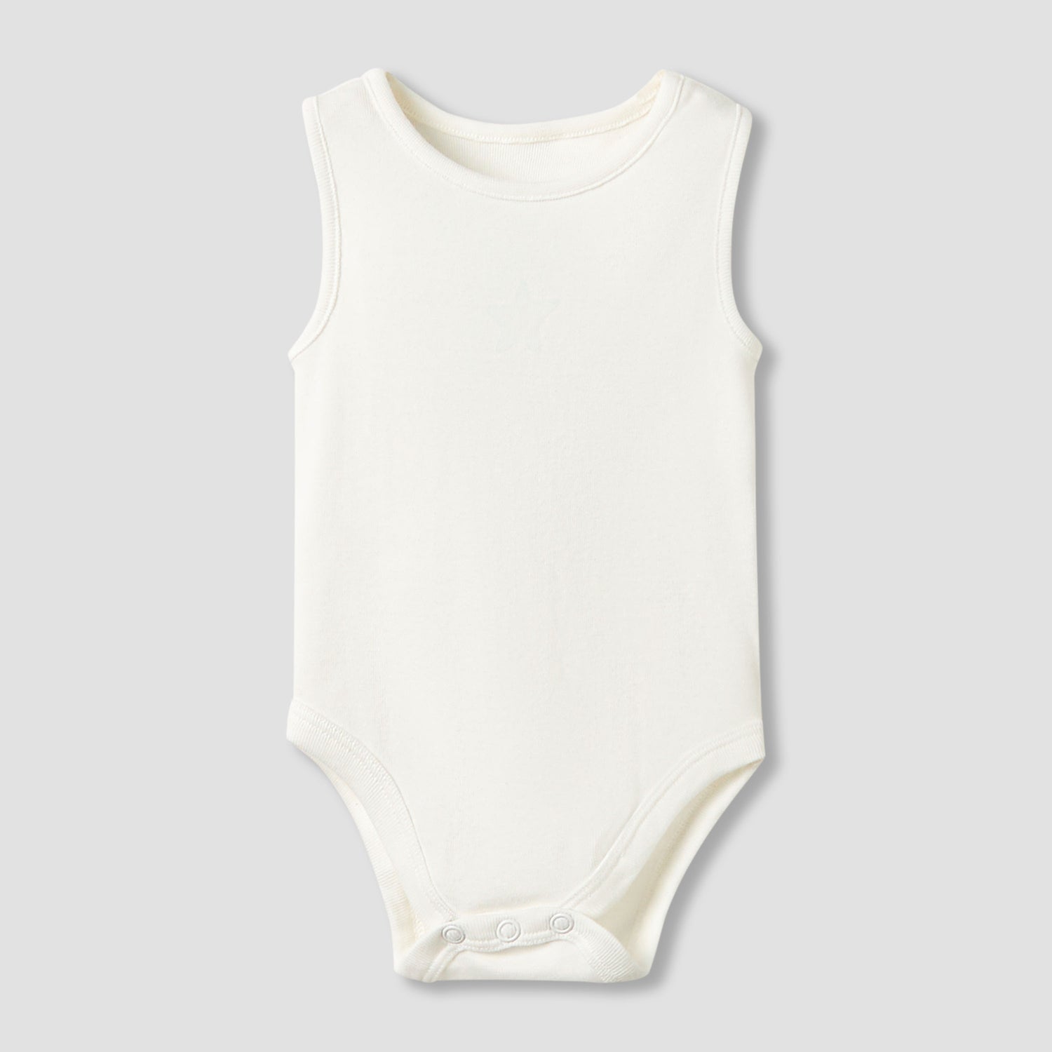 Set of 5, Juniors Crew Neck Sleeveless Bodysuit with Button Closure