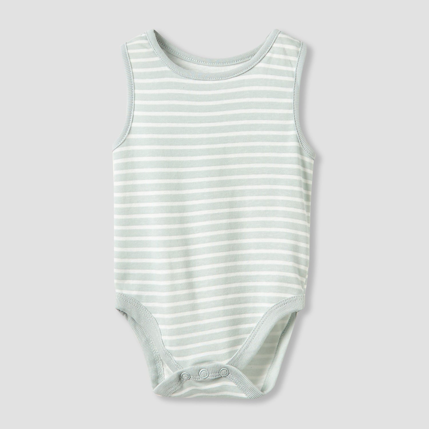 Set of 5, Juniors Crew Neck Sleeveless Bodysuit with Button Closure