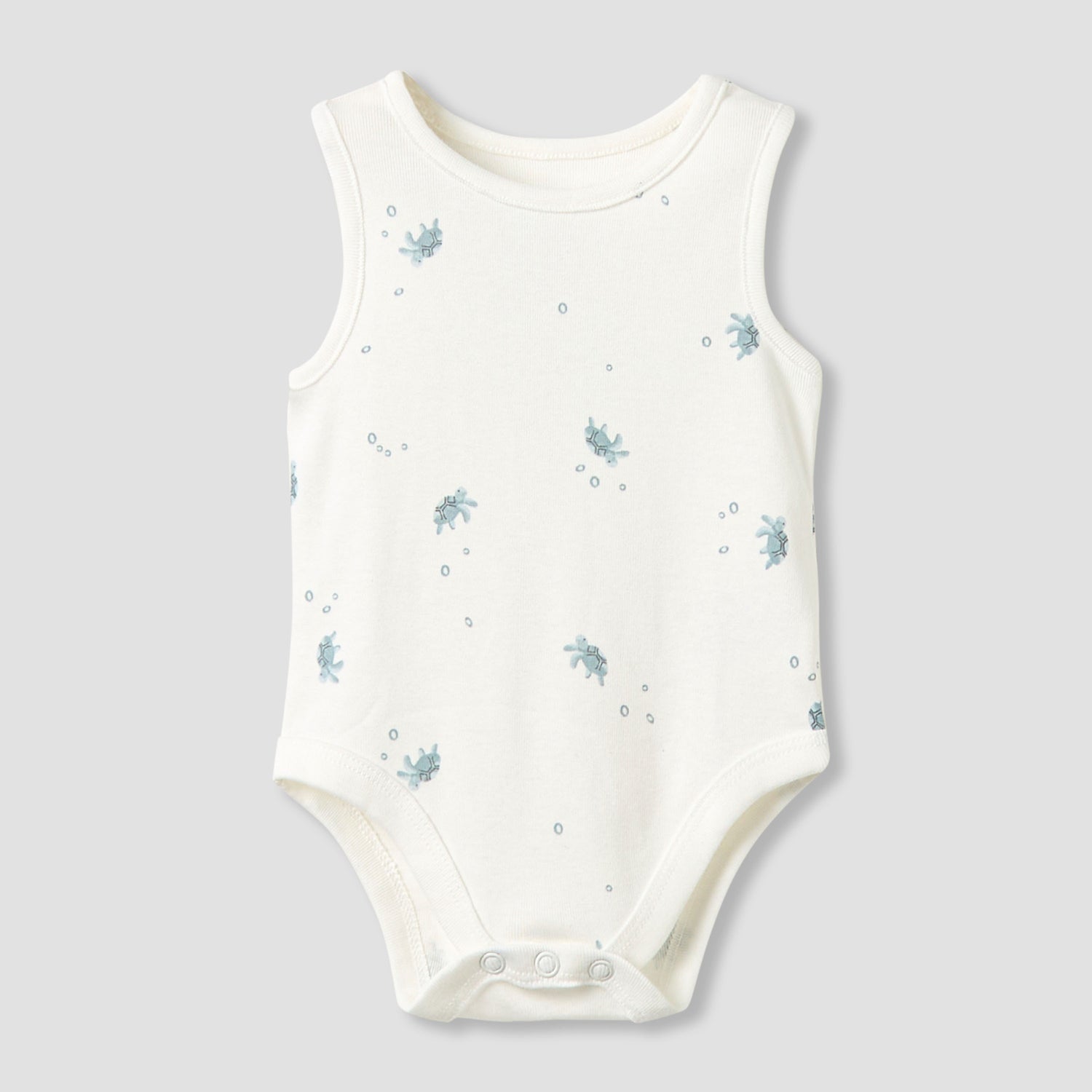 Set of 5, Juniors Crew Neck Sleeveless Bodysuit with Button Closure