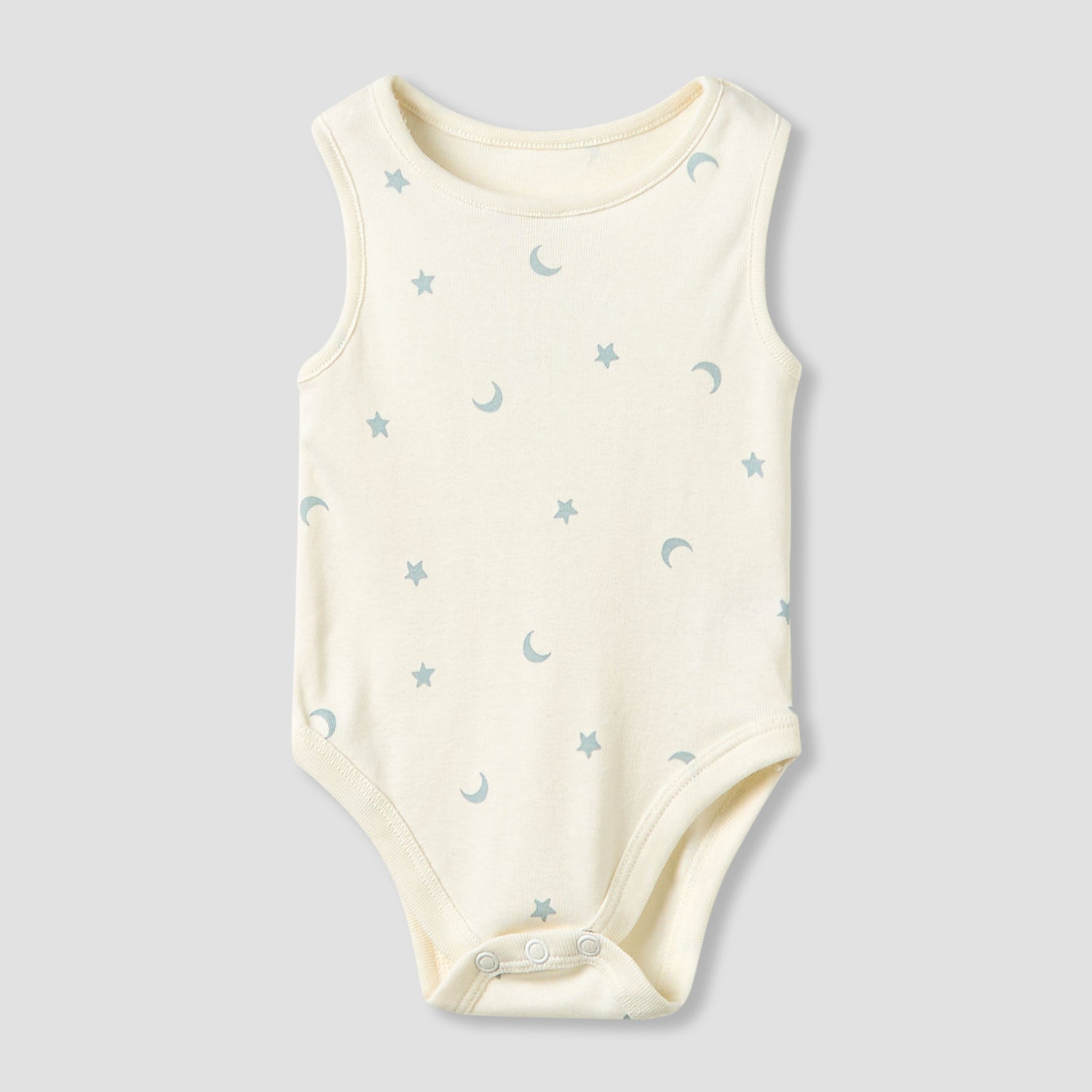 Set of 5, Juniors Crew Neck Sleeveless Bodysuit with Button Closure