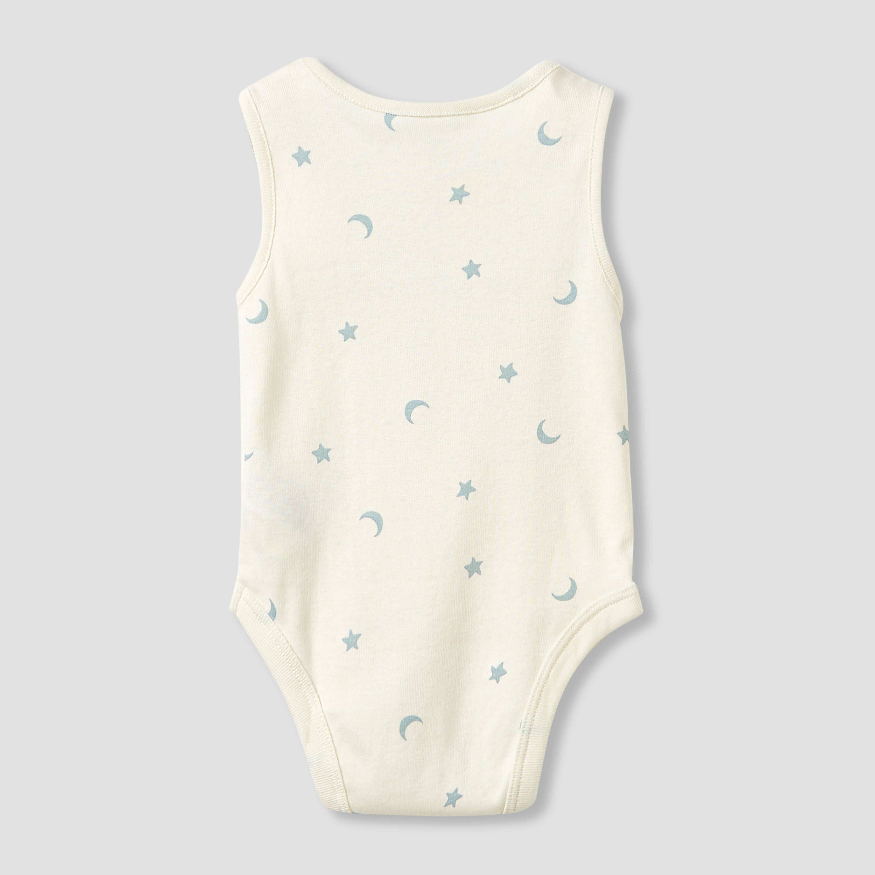 Set of 5, Juniors Crew Neck Sleeveless Bodysuit with Button Closure