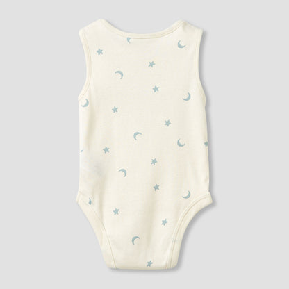 Set of 5, Juniors Crew Neck Sleeveless Bodysuit with Button Closure
