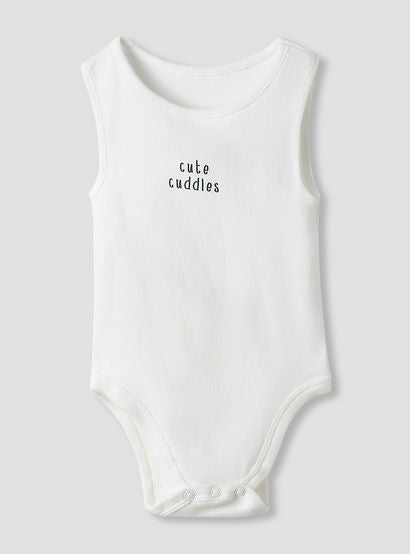 Juniors Round Neck Bodysuit with Snap Button Closure - Cotton - Sleeveless - Set of 7-baby-girls-clothing-bodysuits-image-4