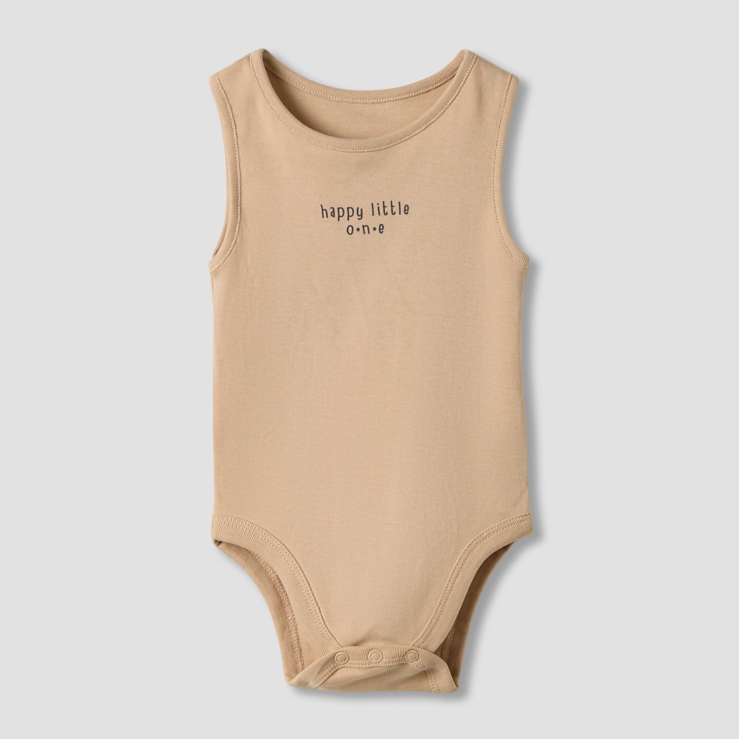 Juniors Round Neck Bodysuit with Snap Button Closure - Cotton - Sleeveless - Set of 7