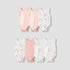 Juniors Round Neck Bodysuit with Snap Button Closure - Cotton - Sleeveless - Set of 7 - Pink / 18-24 mths