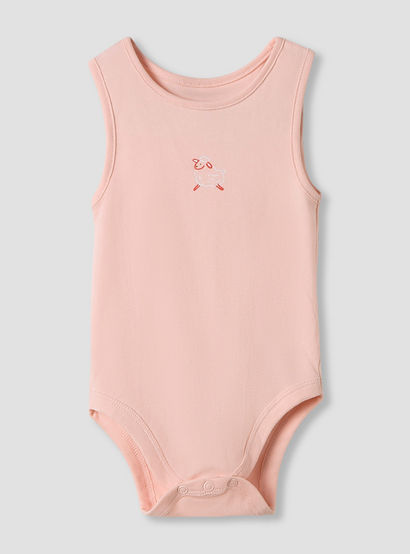 Juniors Round Neck Bodysuit with Snap Button Closure - Cotton - Sleeveless - Set of 7-baby-boys-clothing-multipacks-image-4