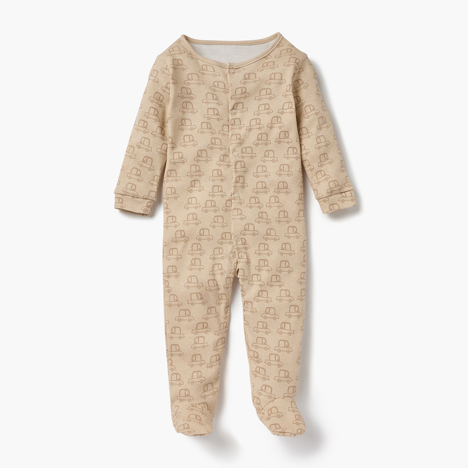 Juniors Printed Sleepsuit with Long Sleeves and Button Closure - Set of 3