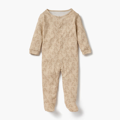 Juniors Printed Sleepsuit with Long Sleeves and Button Closure - Set of 3