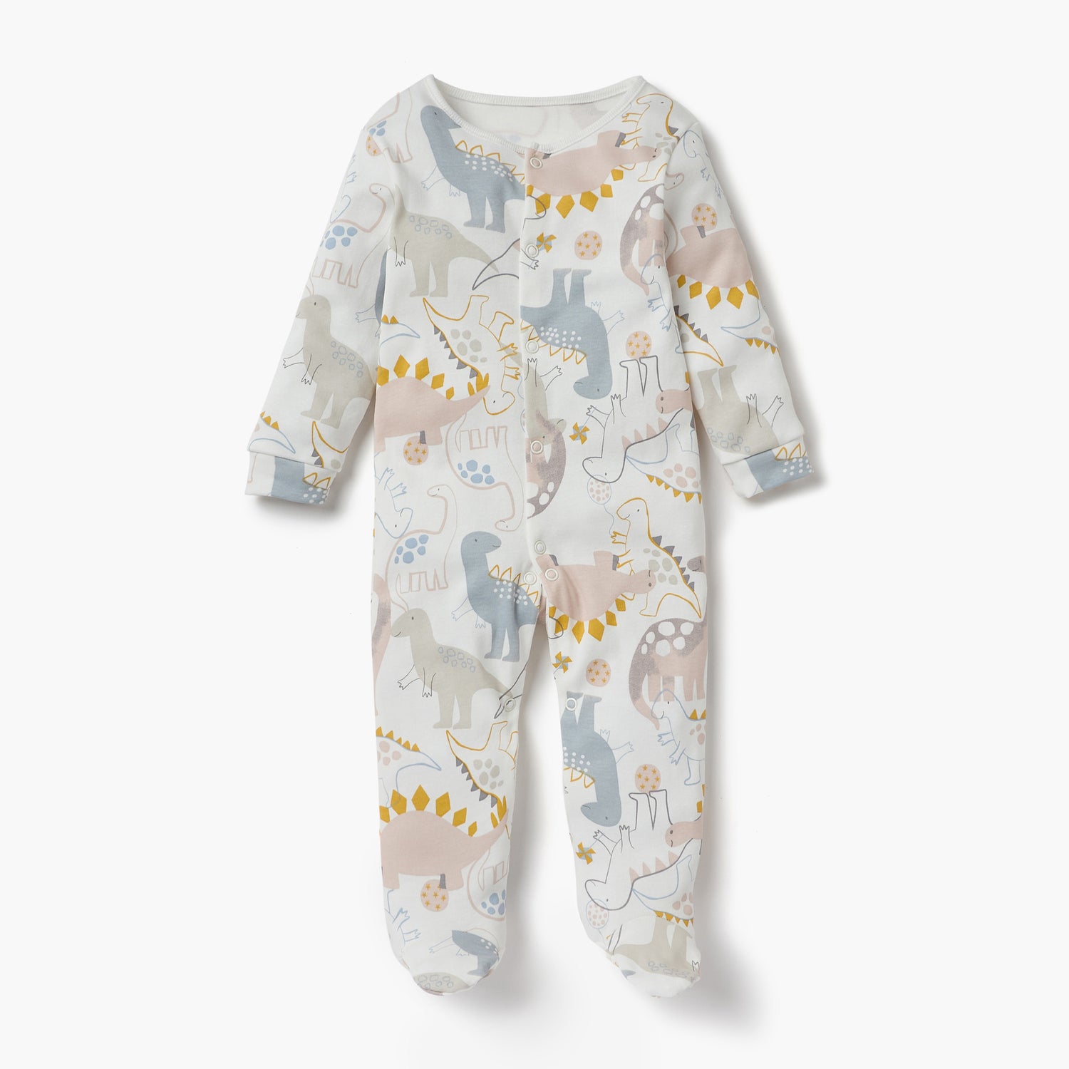 Juniors Dinosaur Print Sleepsuit with Long Sleeves - Set of 3