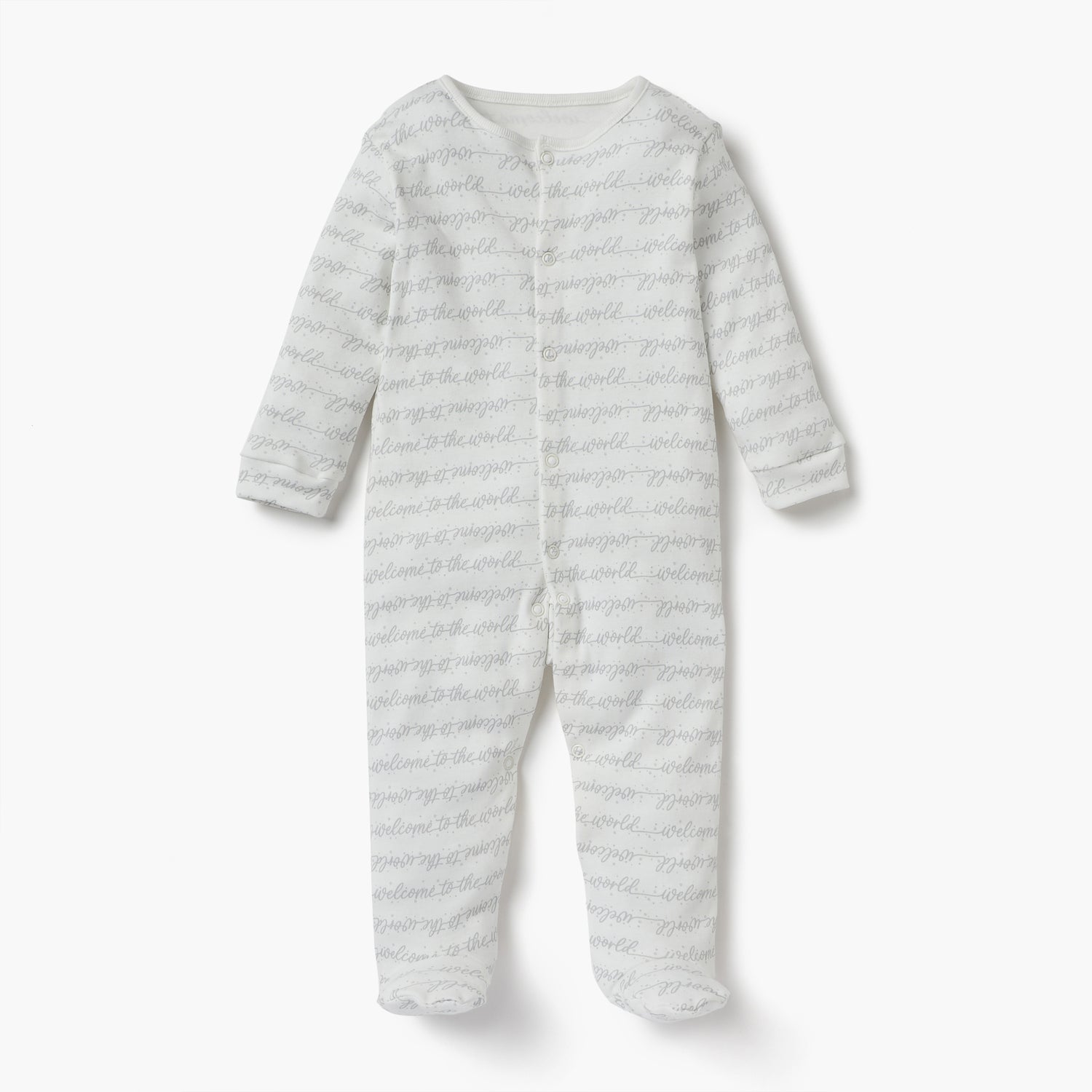 Juniors Printed Sleepsuit with Long Sleeves and Button Closure - Set of 3