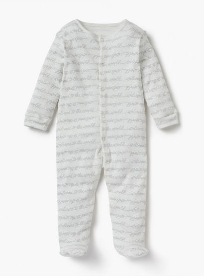 Juniors Printed Sleepsuit with Long Sleeves and Button Closure - Set of 3-promo_babyshop_Buy2for115_UAE130126-image-3