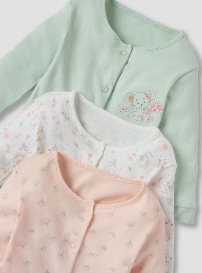 Juniors Assorted Closed Feet Sleepsuit - Set of 3-baby-girls-clothing-nightwear-sleepsuits-image-5