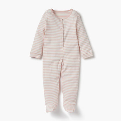 Juniors Printed Sleepsuit with Long Sleeves and Button Closure - Set of 3