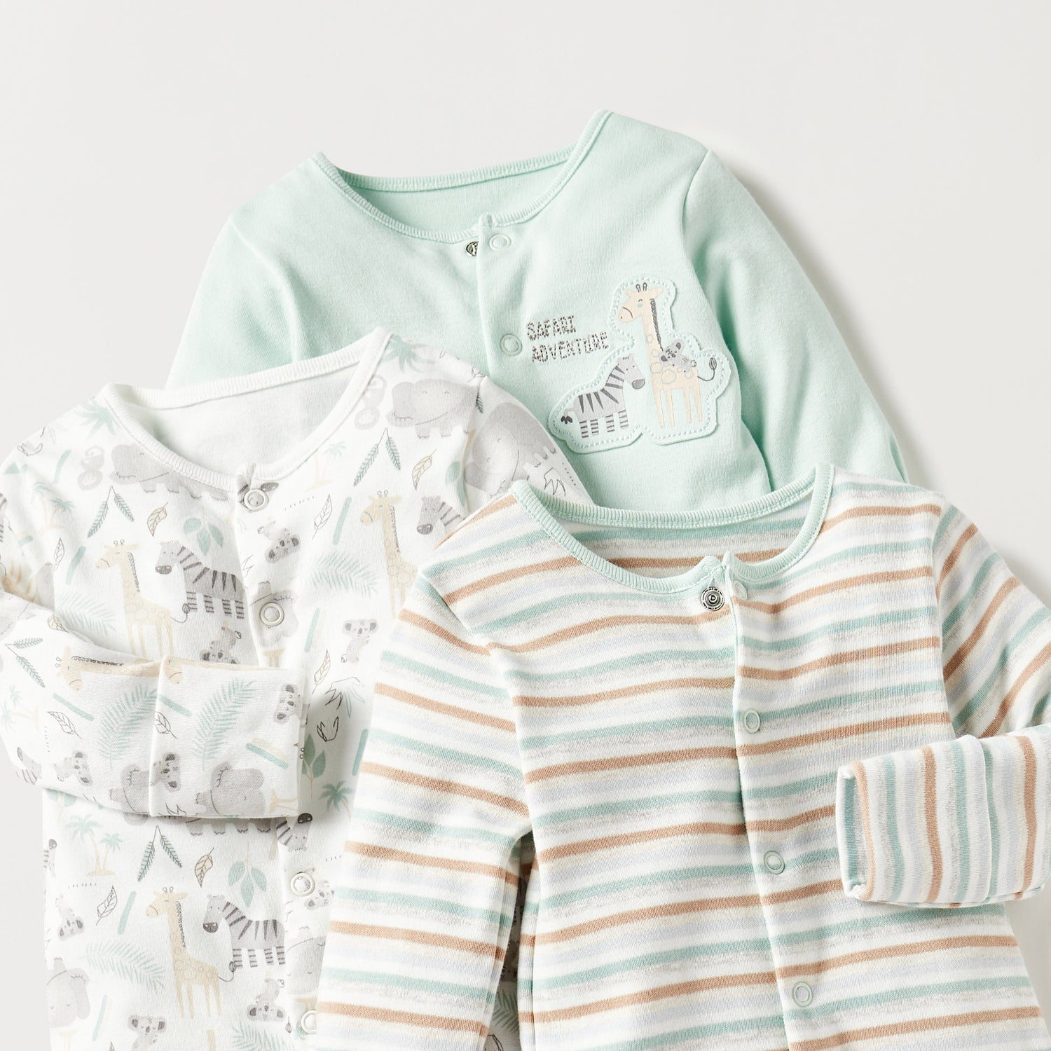Juniors All-Over Print Sleepsuit - Set of 3