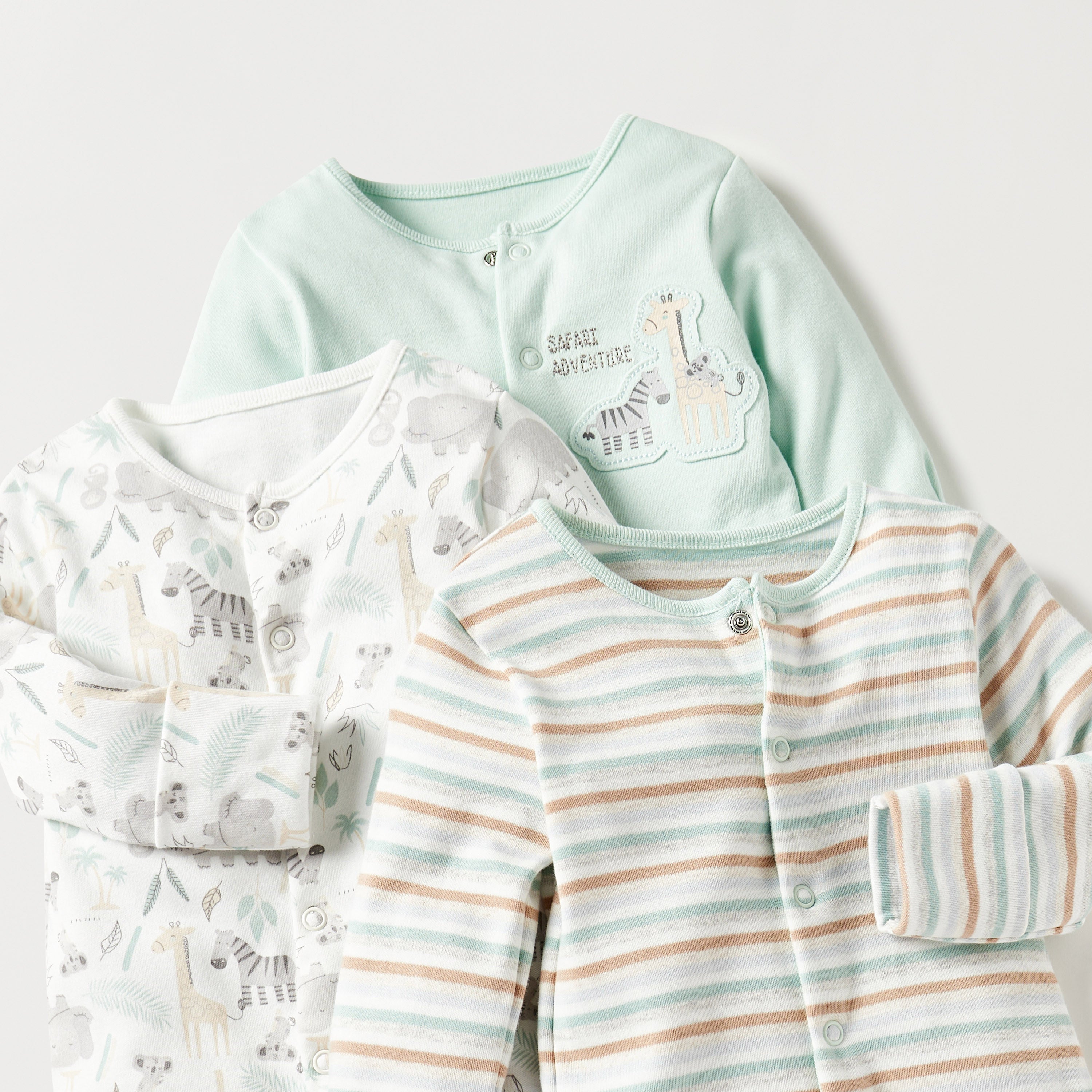Juniors All-Over Print Sleepsuit - Set of 3