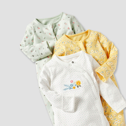 Juniors Printed Sleepsuit - Set of 3