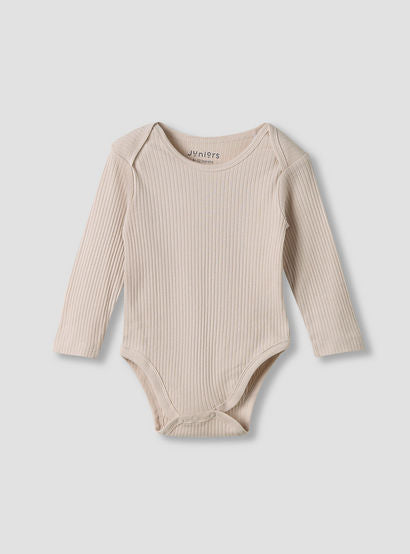 Juniors Round Neck Bodysuit with Snap Button Closure - Cotton - Long Sleeves - Set of 3-baby-girls-clothing-bodysuits-image-4