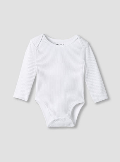Juniors Round Neck Bodysuit with Snap Button Closure - Cotton - Long Sleeves - Set of 3-baby-girls-clothing-bodysuits-image-3