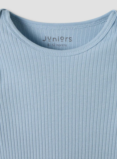 Juniors Round Neck Bodysuit with Snap Button Closure - Cotton - Long Sleeves - Set of 3-baby-girls-clothing-bodysuits-image-5