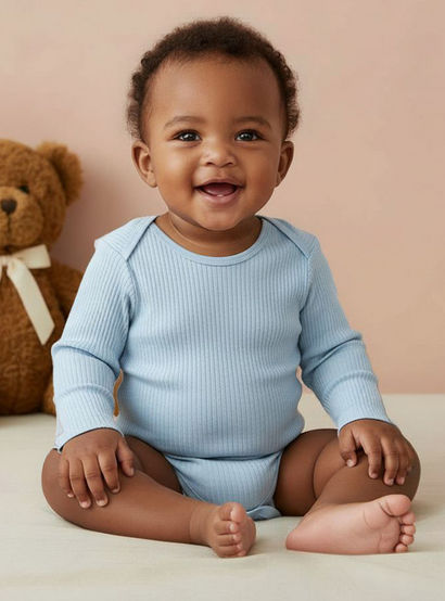 Juniors Round Neck Bodysuit with Snap Button Closure - Cotton - Long Sleeves - Set of 3-baby-girls-clothing-bodysuits-image-7
