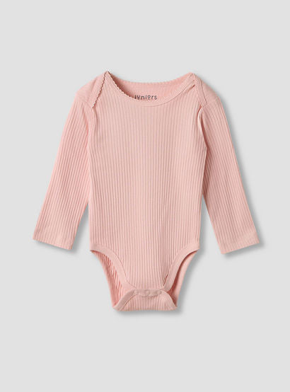 Juniors Round Neck Bodysuit with Snap Button Closure - Cotton - Long Sleeves - Set of 3-baby-girls-clothing-bodysuits-image-3