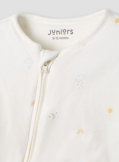 Juniors Printed Sleepsuit with Long Sleeves-baby-girls-clothing-nightwear-sleepsuits-image-3